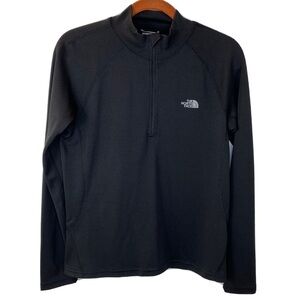 The North Face 1/4 Zip Women’s Pullover Sz M Black Top Long Sleeve Outdoor Tee